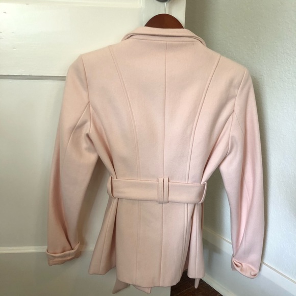 Blush, Wool blend Pea Coat - Picture 3 of 5